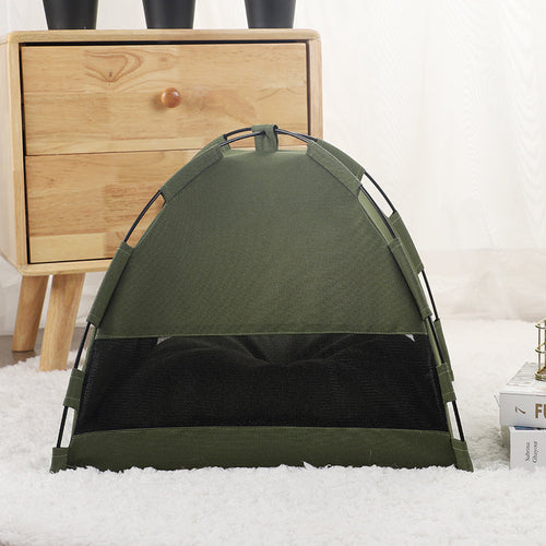 Cat Tent Cooling Mat  Dog House Pet Sofa Camping Dog Bed With Cushion