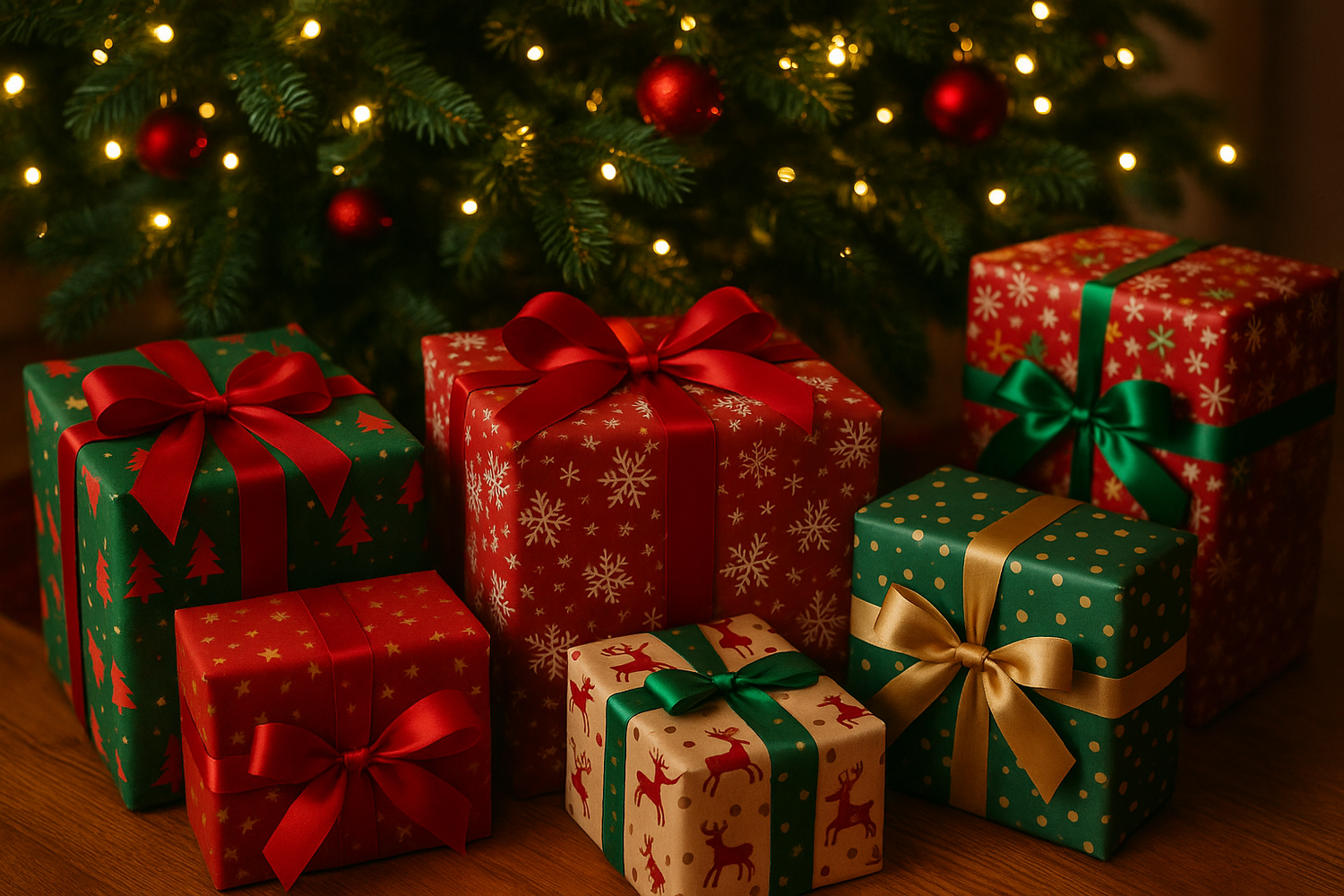 generate me an image of a Christmas presents 